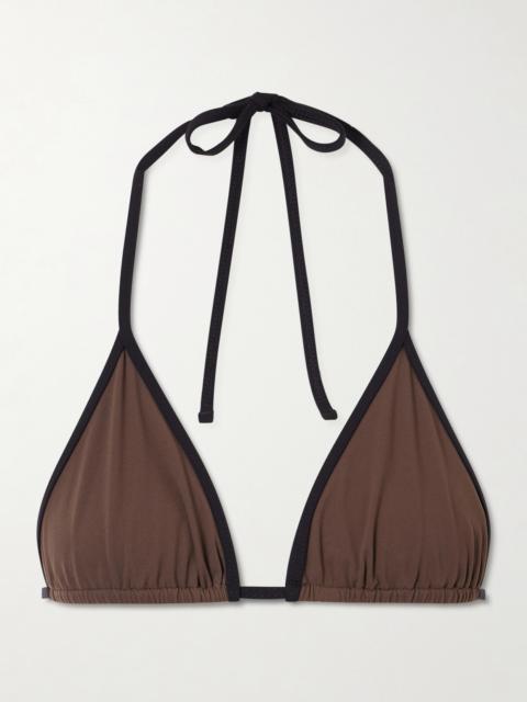 TOTEME Stripe Two-tone Bikini Top