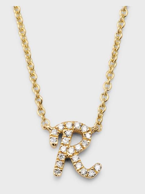 SYDNEY EVAN 14k Diamond Pave Initial Necklace