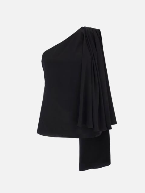 EMILIA WICKSTEAD Rosie Top In Black Silk Crepe De Chine