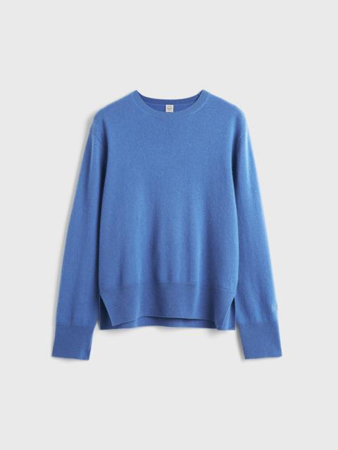 Totême Crew-neck cashmere knit cornflower