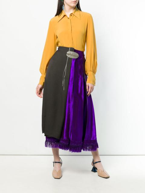 Marni asymmetric wrap front skirt