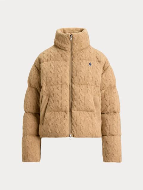 Polo Ralph Lauren Cable Wool-Cashmere Puffer Jacket