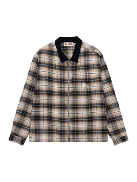 Stüssy Stussy Frank Plaid Zip Shirt 'Taupe'
