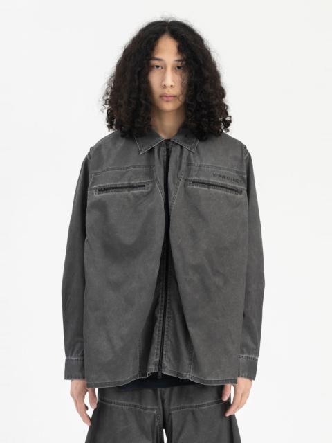 Y/Project WASHED BLACK POP-UP OVERSHIRT