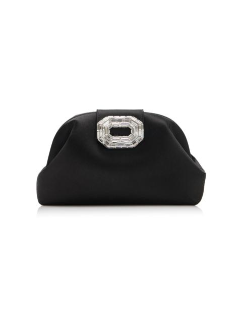 Camelia Satin Clutch black