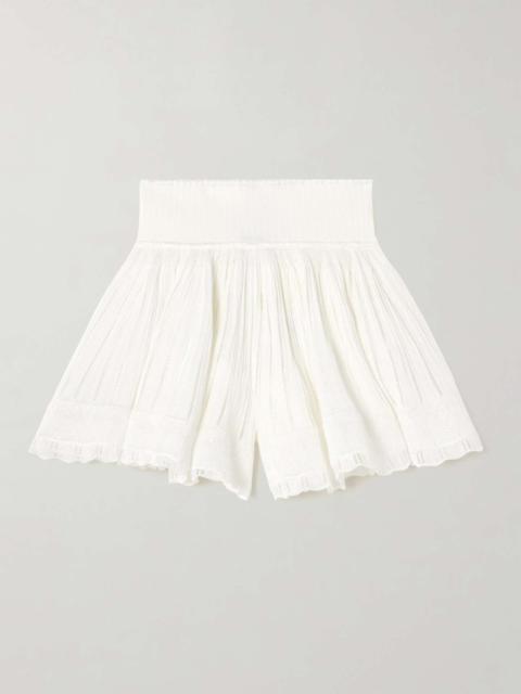 Pointelle-knit shorts