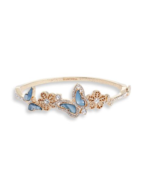 Wonder Wings Butterfly Bangle in Gold/Blue/Cry