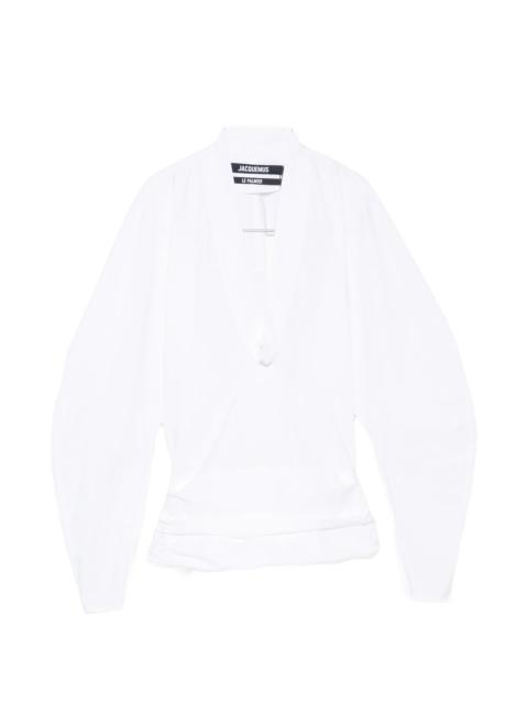 JACQUEMUS Jacquemus Colombe V-neck Blouse