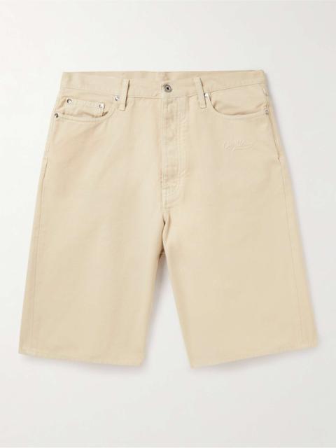 Off-White Wave Off Straight-Leg Cotton-Canvas Shorts