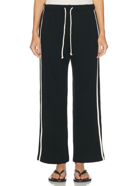 DONNI. Eco-Terry Stripe Crop Pant
