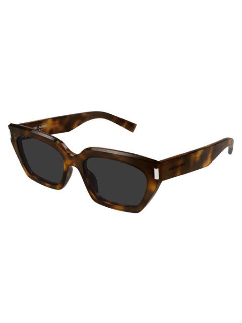 SAINT LAURENT STRONG CAT EYE SHAPE SUNGLASSES (HAVANA/GREY)