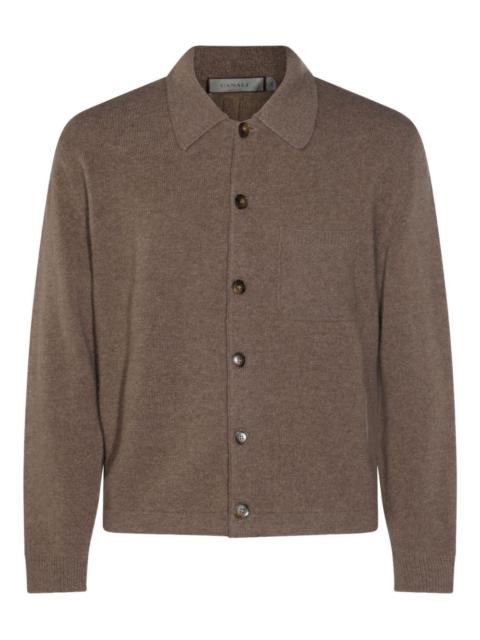 Canali buttoned patch-pocket cardigan