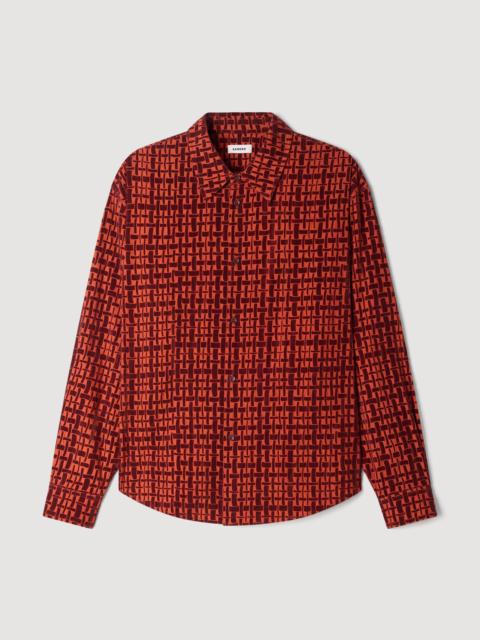 Sandro SHIRT WITH VELVET FLOCKING