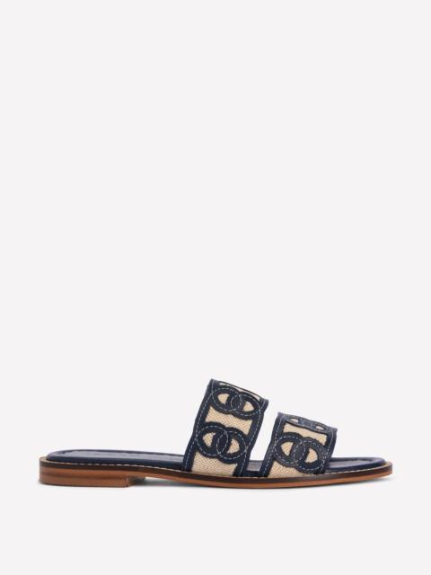 BODEN Interlocked Flat Sandal-Navy
