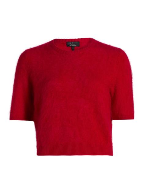 rag & bone Women's Jada Brushed Cashmere Crop Sweater - Red
