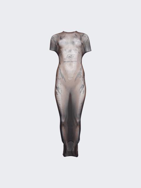Jean Paul Gaultier X Shayne Oliver Mesh Double Side Dress Body Print