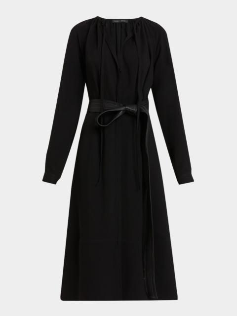 Proenza Schouler Enya Lightweight Crepe Dress with Belt