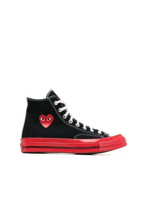 CONVERSE HIGH 'CHUCK TAYLOR' SNEAKER RED SOLE - BLACK