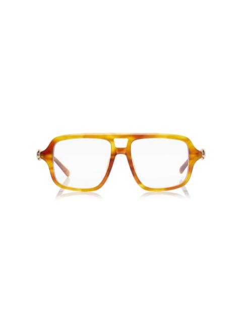 GUCCI Square-Frame Acetate Glasses brown