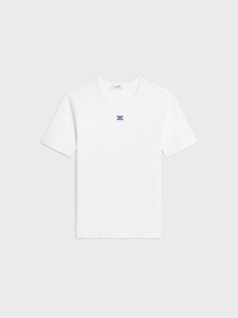 CELINE triomphe t-shirt IN RIBBED COTTON JERSEY