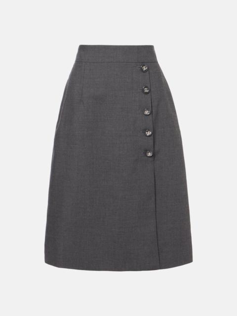 Dolce & Gabbana Virgin wool midi skirt