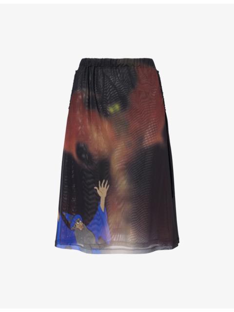 Chopova Lowena Harry Lambert for Chopova Lowena x Disney Fantasia Checked Pleated Knee-Length Skirt