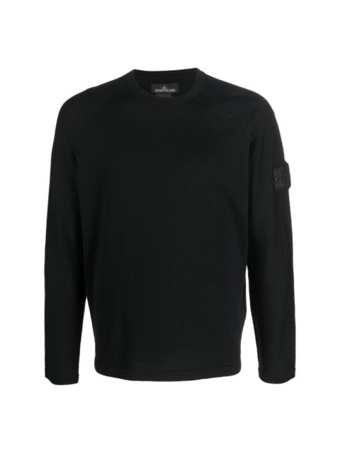 Stone Island Shadow Project logo-patch long-sleeved jumper