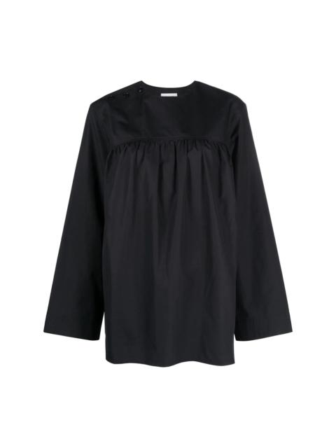 round-neck wide-sleeve top