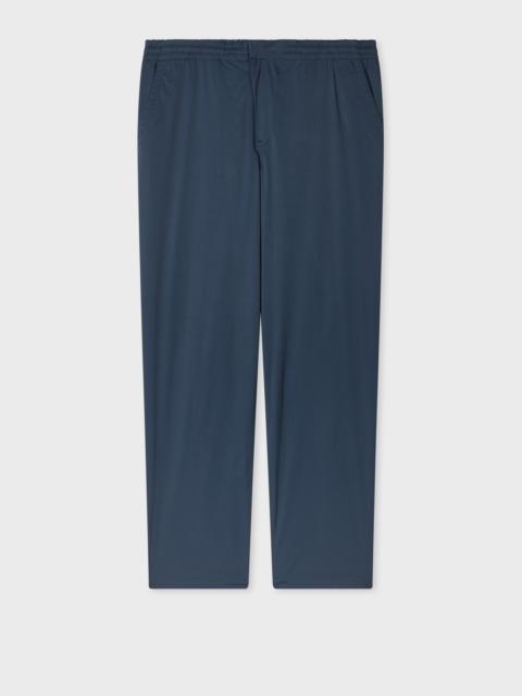 Paul Smith Navy Technical Cotton-Blend Drawstring Waist Trousers