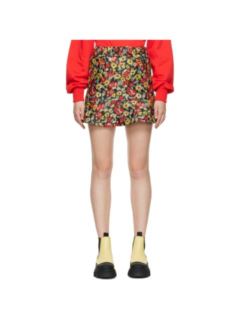 GANNI Black 3D Mini Skirt