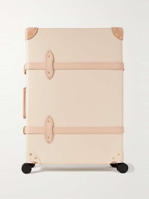 Centenary Large Check-In leather-trimmed suitcase