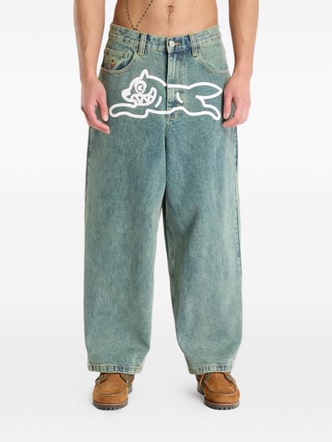 ICECREAM Running Dog button-fastening jeans
