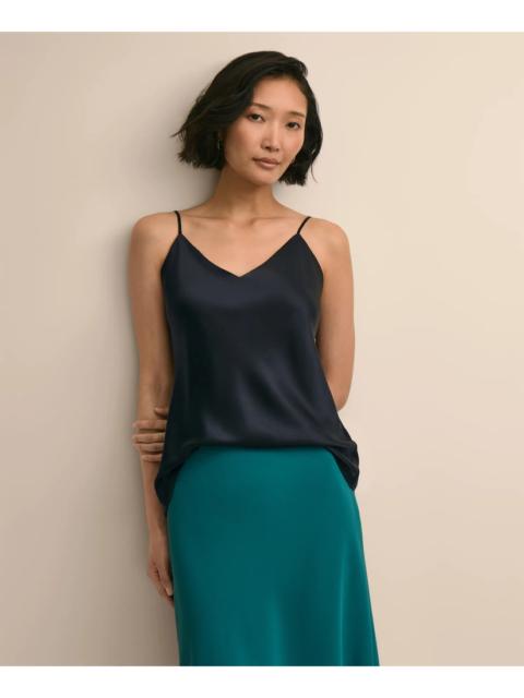 Brooks Brothers V-Neck Cami in Washable Silk Charmeuse