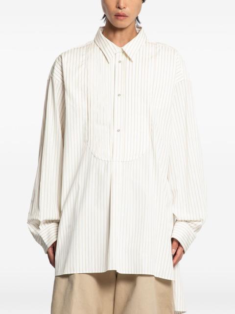 HED MAYNER pinstriped bib shirt