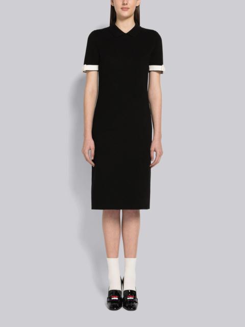 Thom Browne Double Face Cotton Bow Armband Pencil Dress