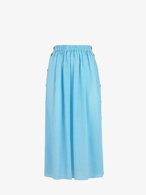 FENDI Check motif silk skirt