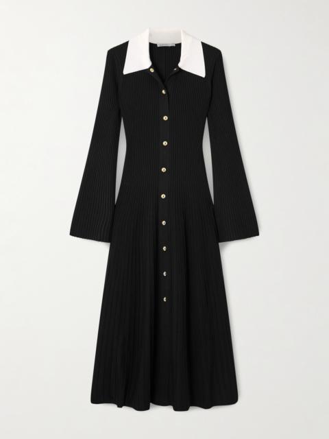 SIMKHAI Philippa Ribbed-knit Midi Dress