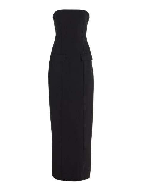 TOTEME Strapless Pocket Maxi Dress black