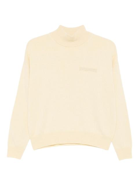 PESERICO high-neck embroidered-detail top