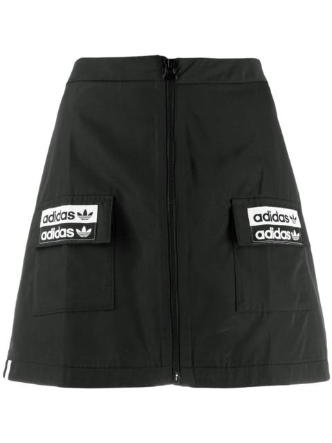 adidas logo patch mini skirt