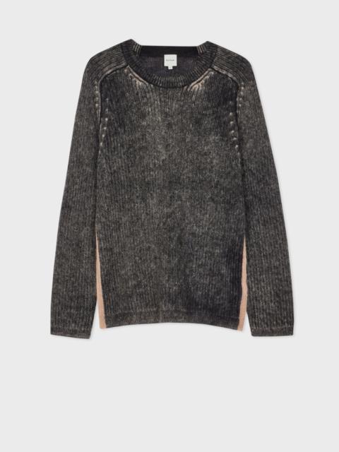 Paul Smith Charcoal Acid-Wash Wool-Mohair Sweater