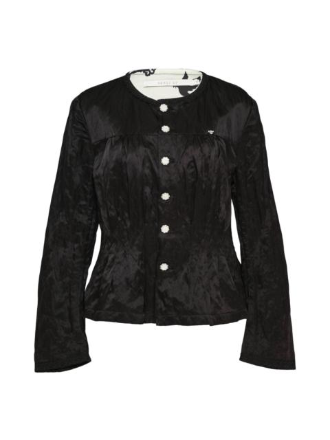 RENLI SU Silk Long Sleeve Waisted Jacket