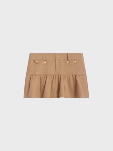 CELINE mini skirt in cotton twill | REVERSIBLE