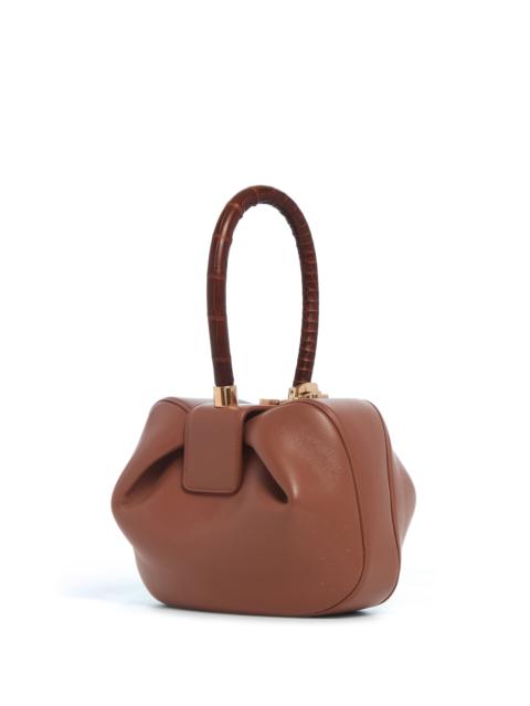 GABRIELA HEARST Nina Bag in Cognac Nappa Leather with Crocodile Leather Handle
