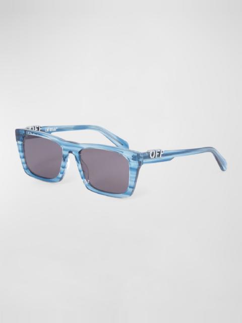 Off-White Men's Albany Acetate Rectangle Sunglasses