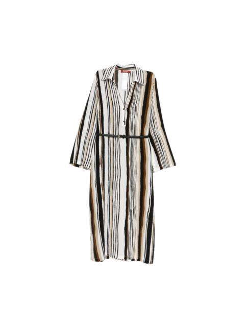 Max Mara Striped silk long dress