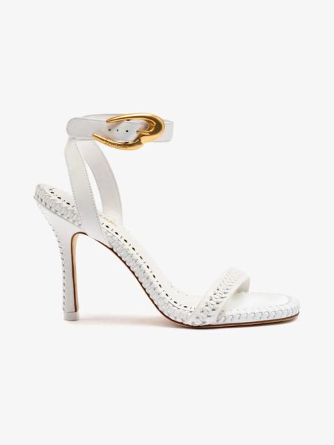 Larroudé Verona Sandal In White Leather