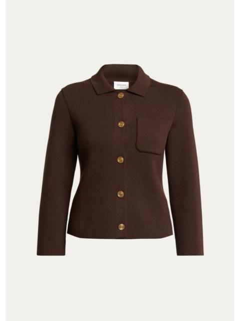 SAINT LAURENT Wool Polo Cardigan