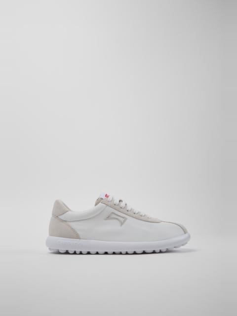 CAMPER Pelotas XLite White Recycled PET and Nubuck Sneakers for Women.