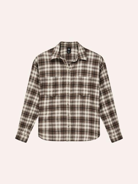 P.E NATION EASE COTTON SHIRT IN CHECK